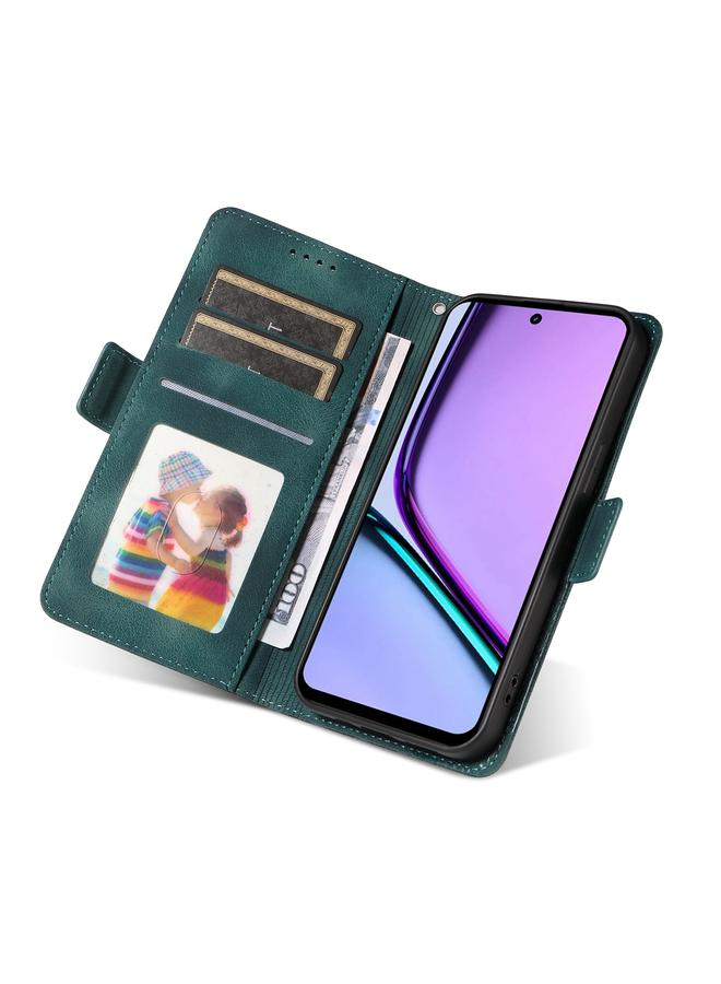 اس-توب جراب هاتف Realme C67 4G Global من الجلد المنقوش على شكل معين مرصع بالنجوم - Image 4