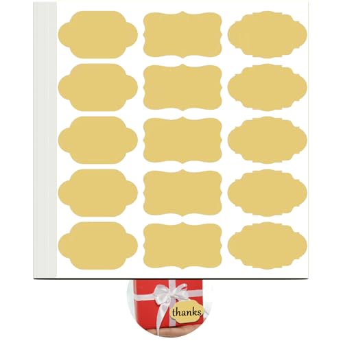 WUINOID Label Stickers, Gift Tag Stickers, Name Tags, Self-Adhesive Writable All-Purpose Labels for Mason Jars, Canning, Bottles, Binders School Office Supplies, 450pcs - Image 1