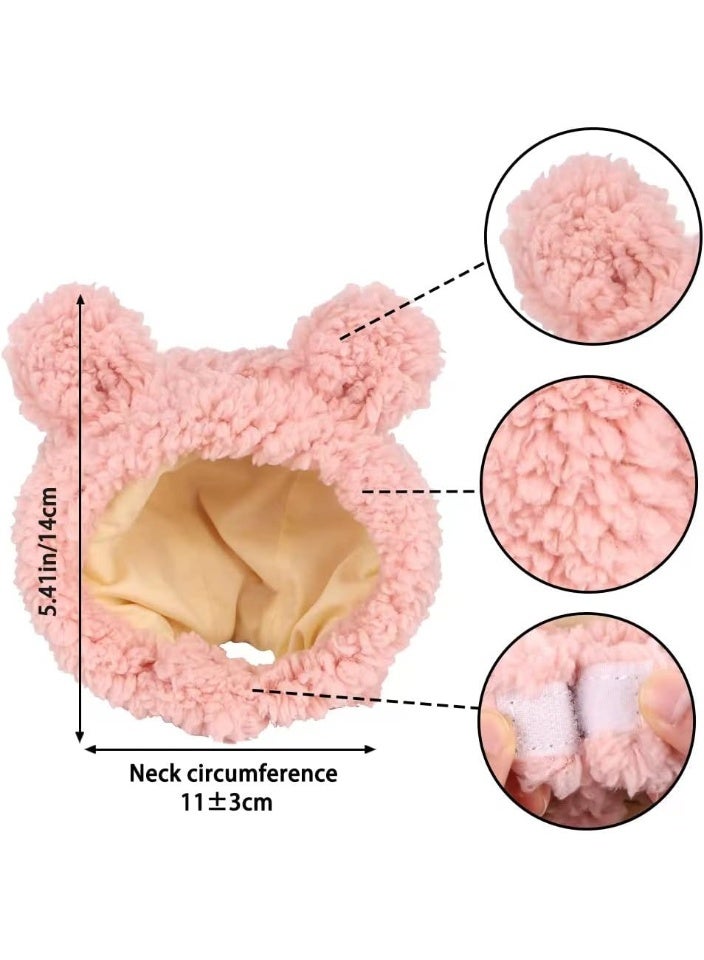سونسر زي قطة لطيف قبعة دب دافئة قابلة للتعديل قبعة ناعمة صغيرة للحيوانات الأليفة للكلاب الصغيرة - Image 2