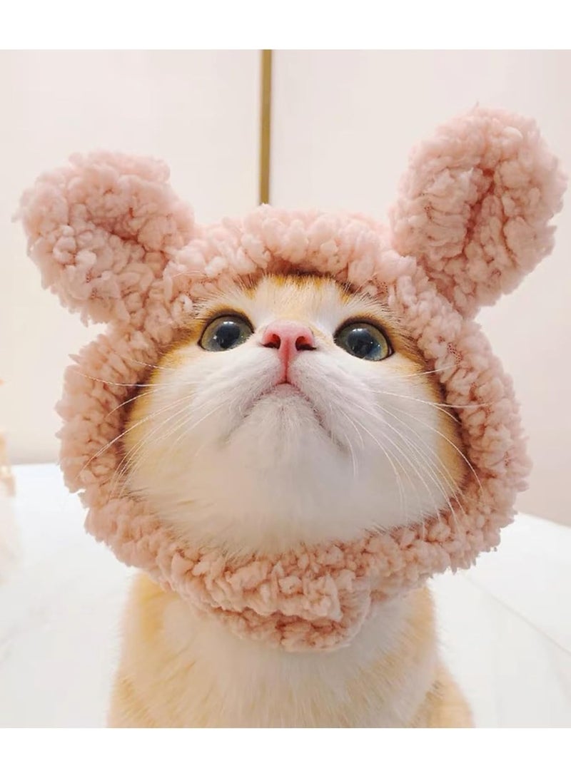 سونسر زي قطة لطيف قبعة دب دافئة قابلة للتعديل قبعة ناعمة صغيرة للحيوانات الأليفة للكلاب الصغيرة - Image 3