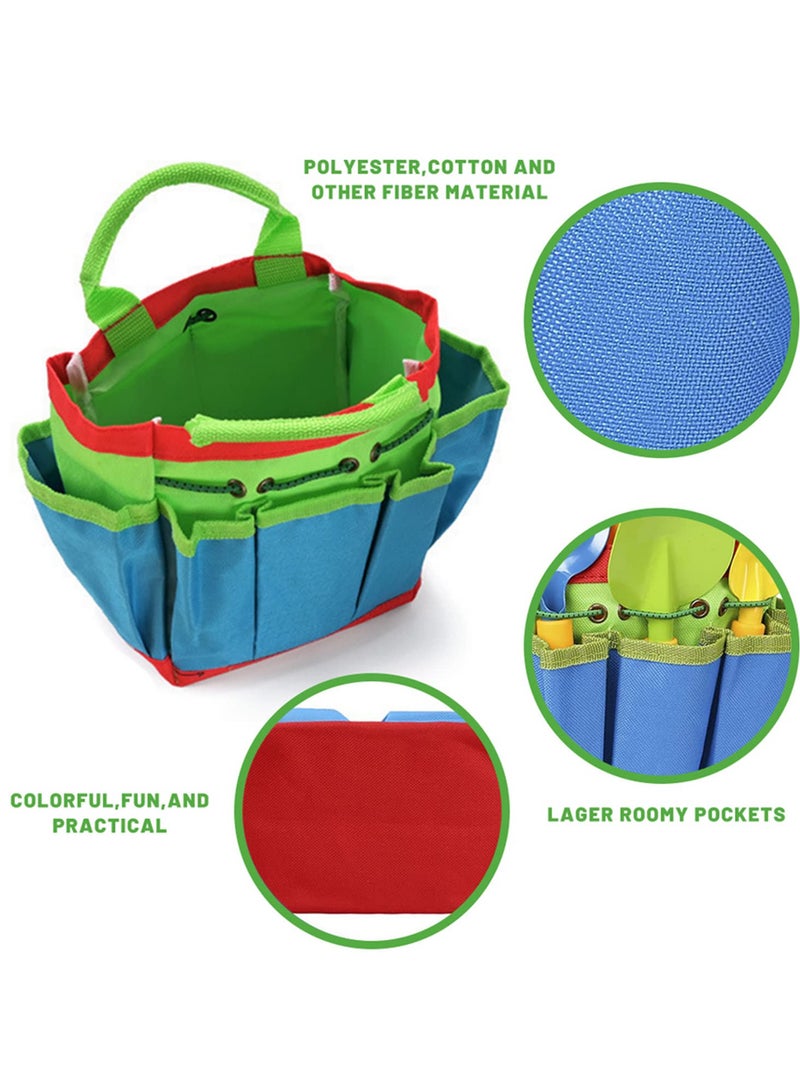 Generic 5PCS Kids Gardening Tools Set Child-Safe Garden Toy Kit with Watering Can, Shovel, Rake, Trowel & Carry Bag Outdoor Educational Toys for Toddlers Ages 3+ for Beach, Sand, Planting & Nature Exploration  - Image 4