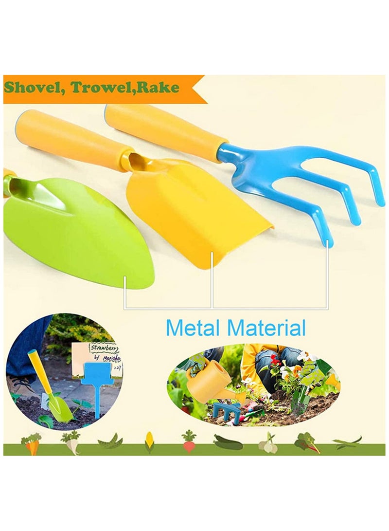 Generic 5PCS Kids Gardening Tools Set Child-Safe Garden Toy Kit with Watering Can, Shovel, Rake, Trowel & Carry Bag Outdoor Educational Toys for Toddlers Ages 3+ for Beach, Sand, Planting & Nature Exploration  - Image 5