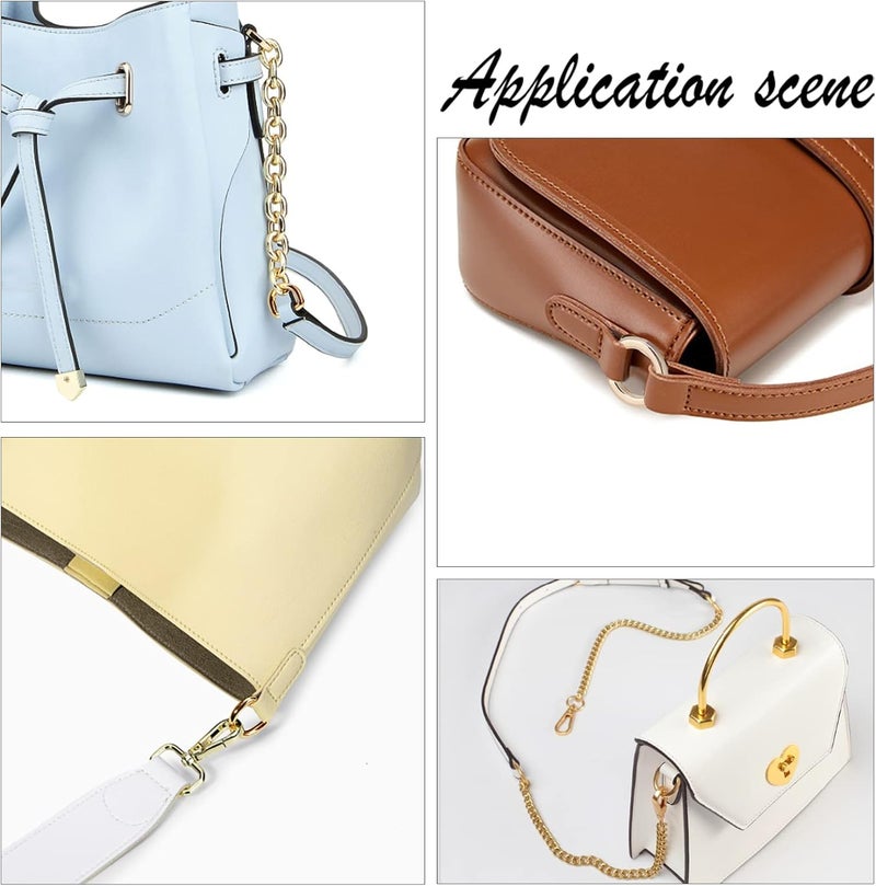 klarako 24 Pack Multi-Purpose Metal D-Rings , 6 Styles Semi-Circular D Ring 0.3 Inch Horseshoe U Shape Dee Ring Key Holder Purse Ring Buckle Hardware for Hand DIY Leather Craft Keychain Accessories - Image 5