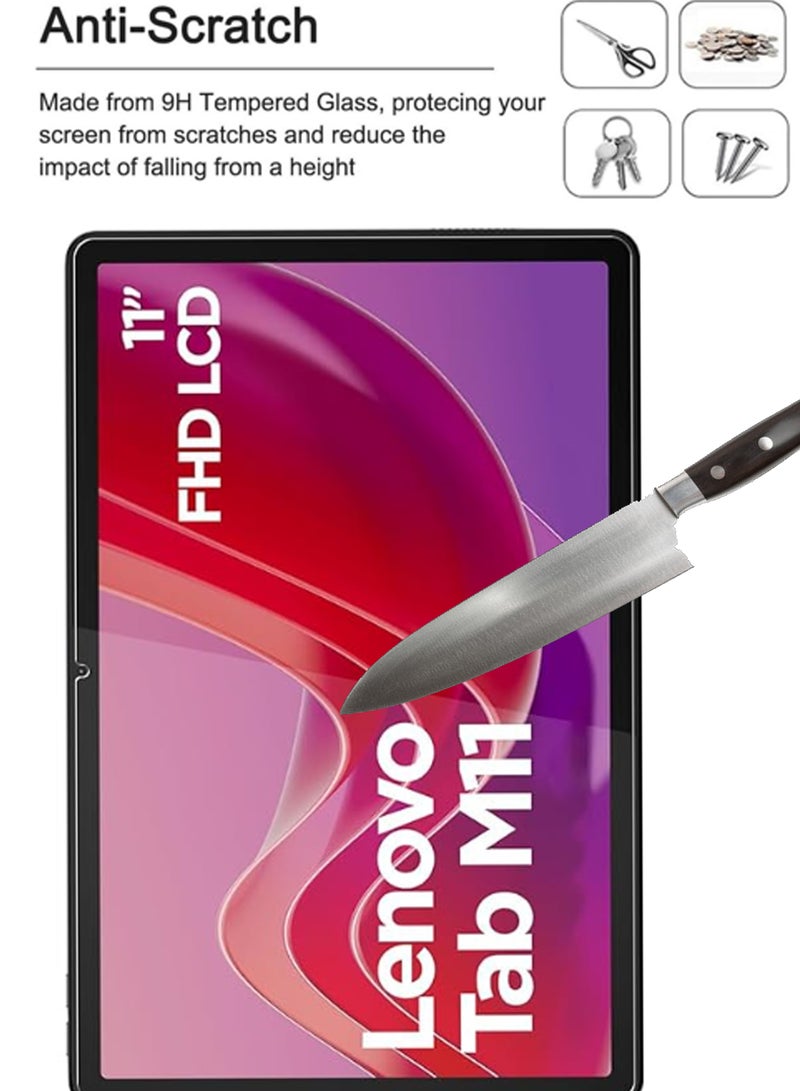 مجموعة من قطعتين من واقي الشاشة الزجاجي لجهاز لينوفو تاب M11 - 11 بوصة - Image 2