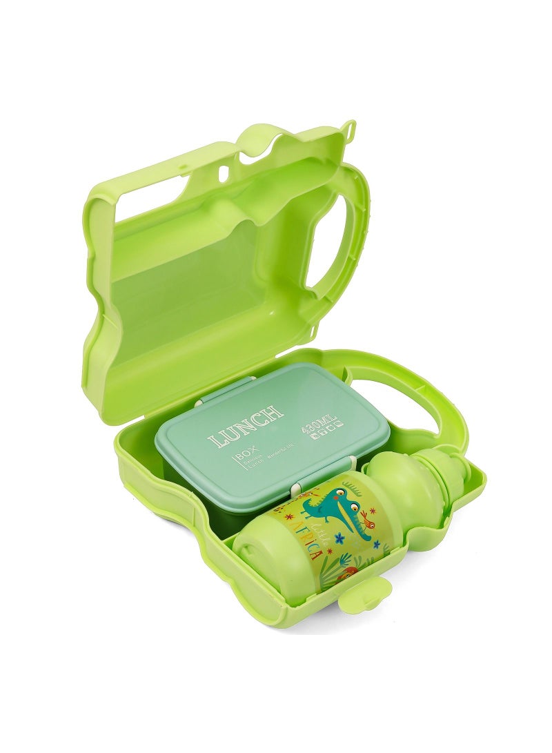 Eazy Kids Lunch Box wt Bottle - Green - Image 3