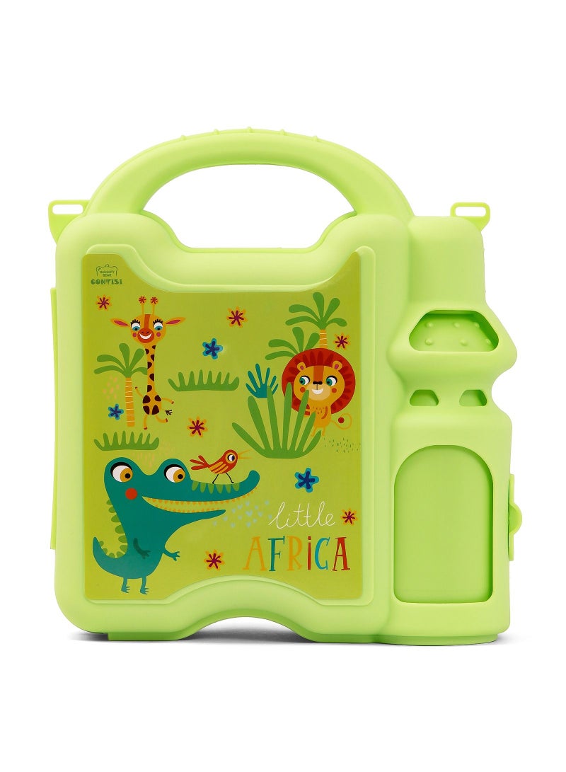 Eazy Kids Lunch Box wt Bottle - Green - Image 2