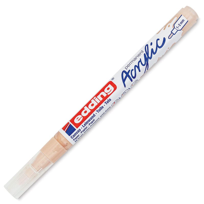 edding 5300 acrylic marker fine beige 1 waterproof acrylic paint marker fine round nib 12mm acrylic paint pen for drawing on canvas art paper and wood acrylic markers for pebbles