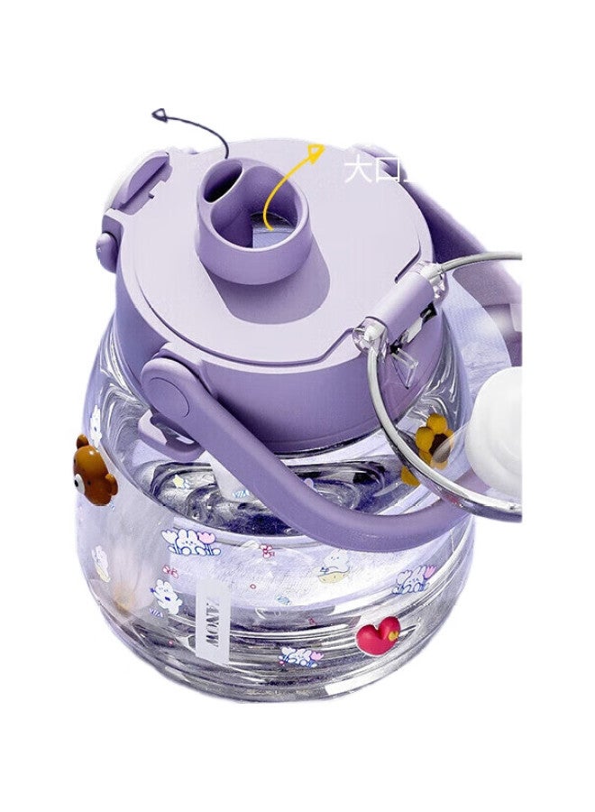 Vanow Large Capacity Water Bottle For Women, Stylish Straw Cup, Portable Sports Water Bottle For Children And Students, Plastic Cup - Image 3