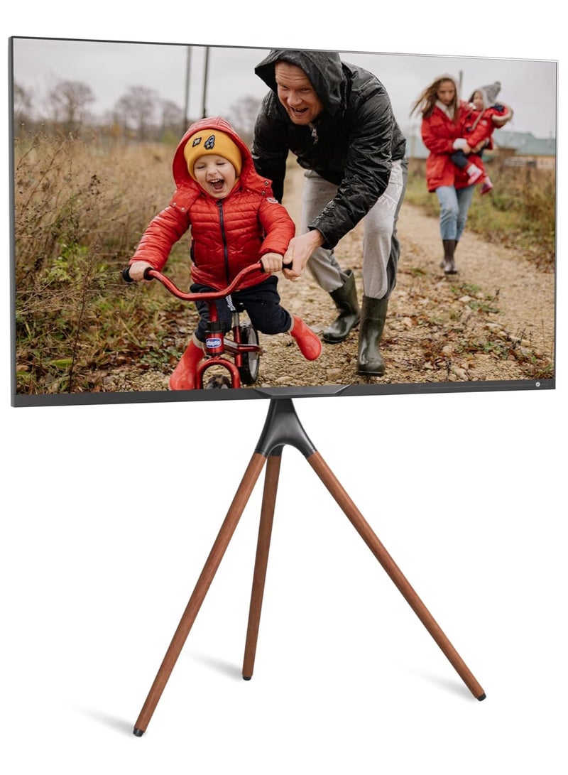 TIGER Easel TV Stand with Tripod Base for 47-70 Inch LED LCD OLED Flat Screens, Height Adjustable TV Floor Stand with Cable Ties, 180° Swivel Portable TV Mount for Bedroom, Living Room, Studio - Image 1