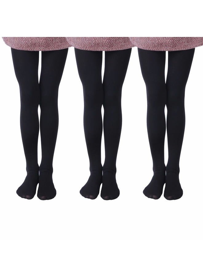EVERSWE Pack of 3 pairs of microfiber tights for girls, assorted colors, Black -, 2-4 Años - Image 1