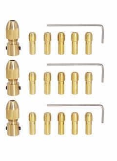 Y&D Micro Drill Collet Set 0.5-3mm Mini Small Brass with Allen Wrench for 2.35mm Rotary Tools (3 Sets)  - Image 1