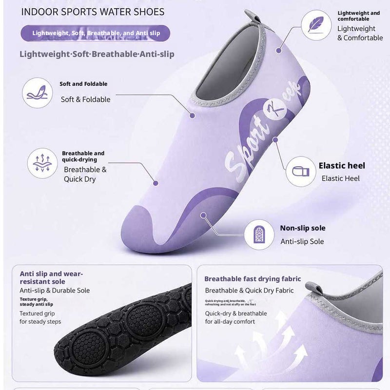 2026 Indoor Soft Sole Yoga Shoes Beach Socks Ballet Dance Training Anti-Slip Shoes - Image 2