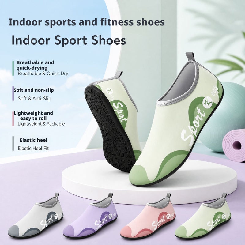2026 Indoor Soft Sole Yoga Shoes Beach Socks Ballet Dance Training Anti-Slip Shoes - Image 1