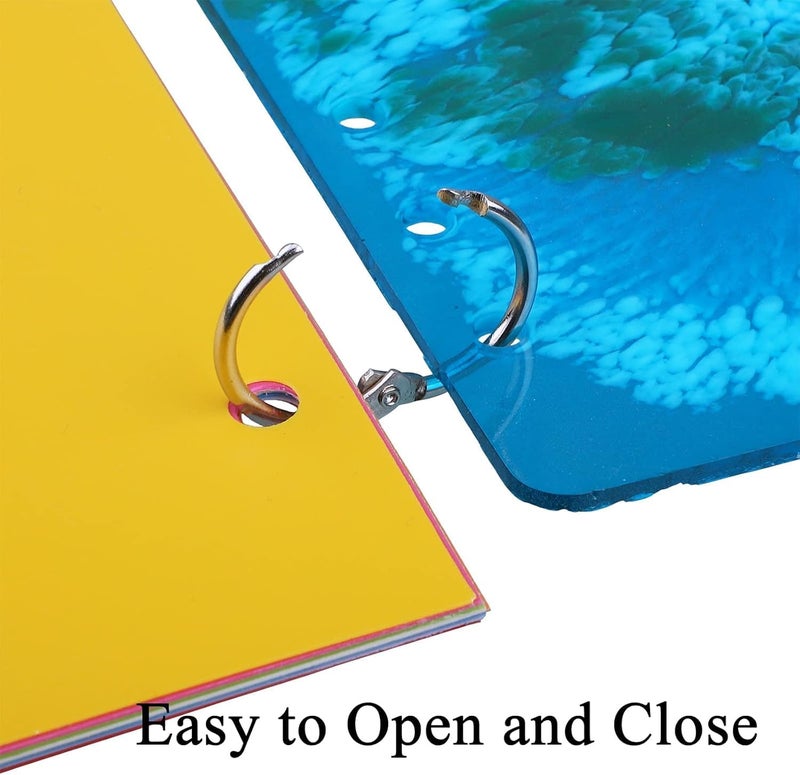 Hautoco 100 Pcs Loose Leaf Binder Rings, 0.75 Inch Nickel Plated Metal Binder Rings, Office Book Rings Keychain Key Rings for School Home Index Cards - Image 4