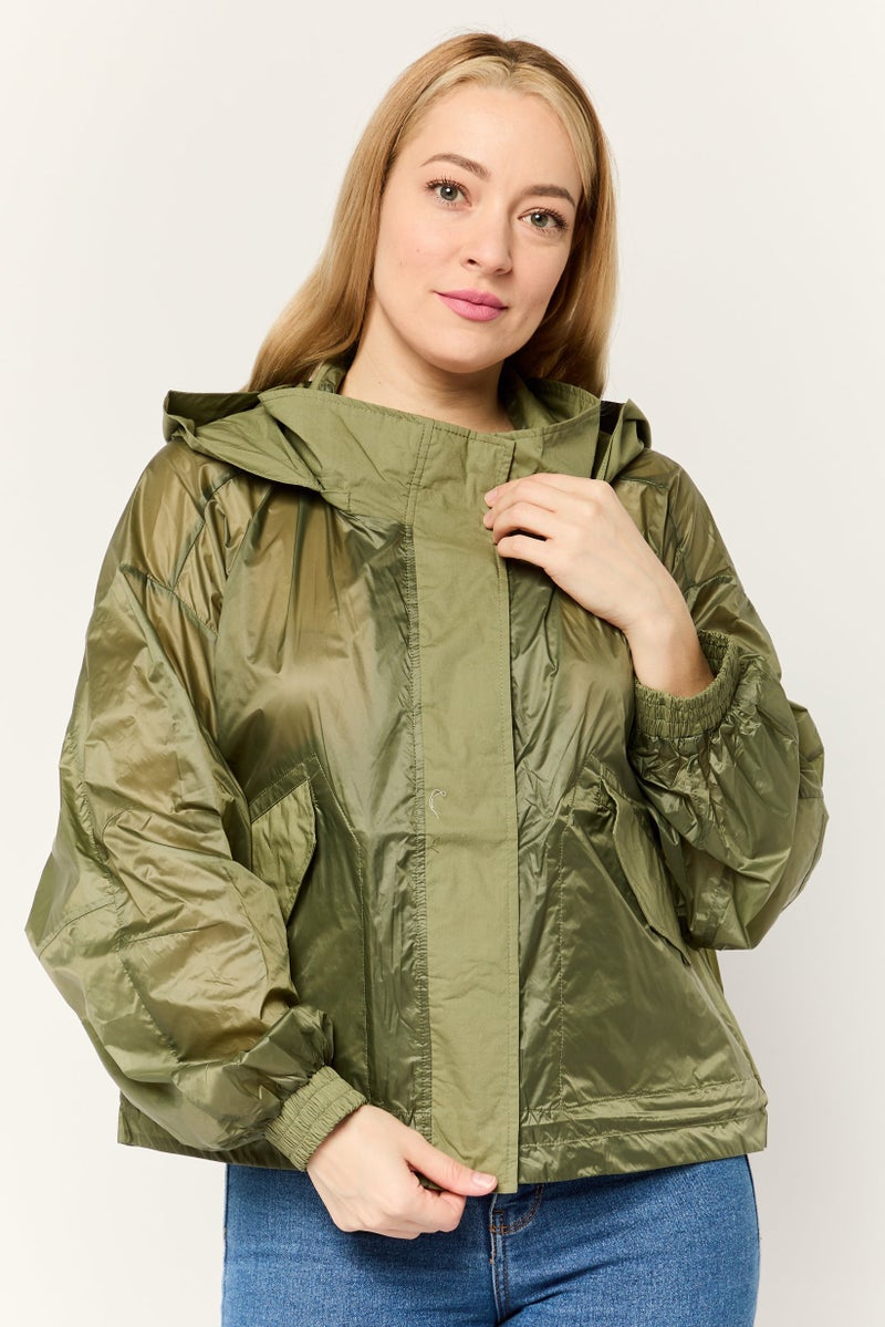 ESPRIT Women Solid Hooded Jacket, Multicolour - Image 1