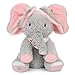 Cuteoy Peek A Boo Elephant Interactive Plush Toy with Moving Ears Musical Singing Talking Stuffed Animal Adorable Electric Animate Christmas Birthday Gifts for Girls Boys - Image 2