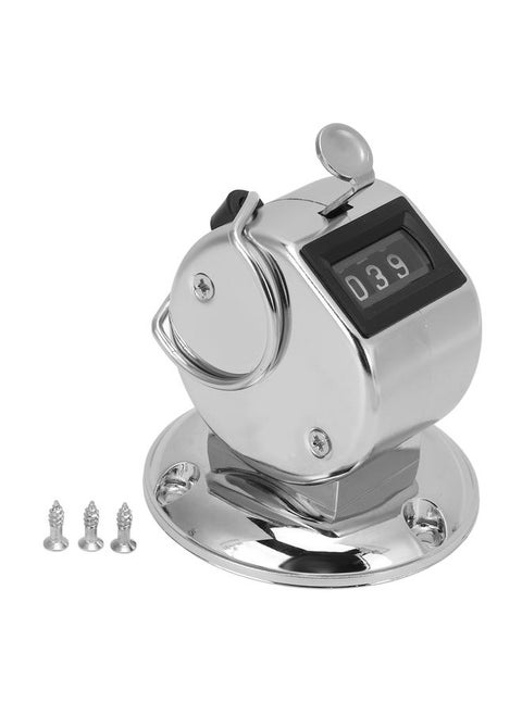 Clicker Counter 4 Digit Clear Lettering Accurate Hand Counters Clickers with Metal Shell for Row People Goods Inventory