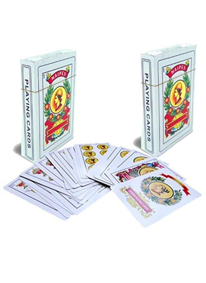 Liliane Collection Liliane Collection Spanish Playing Cards - 2 Full Decks with 50 Cards - Smooth Plastic Coated Cards â€“ cartas Barajas o Naipes Espanoles in a Beautifully Artistic Traditional Design  - Image 3