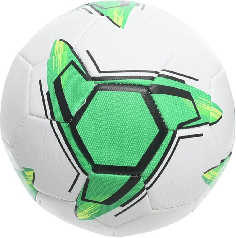 MINSA Imported Size 5 Soccer Ball M74 Shape 10 Green Design for All Surfaces