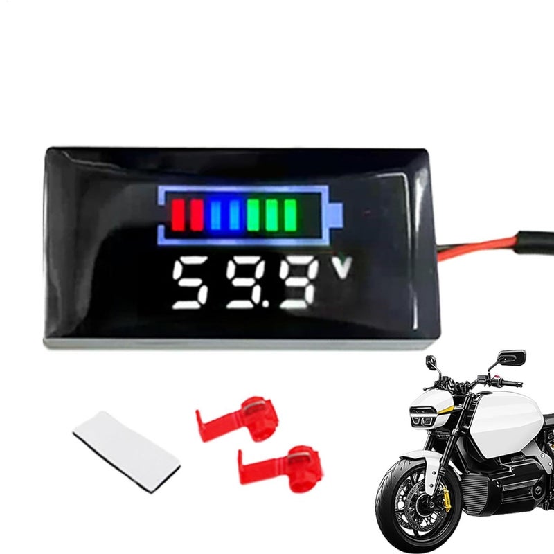 مقياس مراقبة جهد بطارية LED أبيض مع شاشة LCD، جهاز تمديد الجسم - Image 1