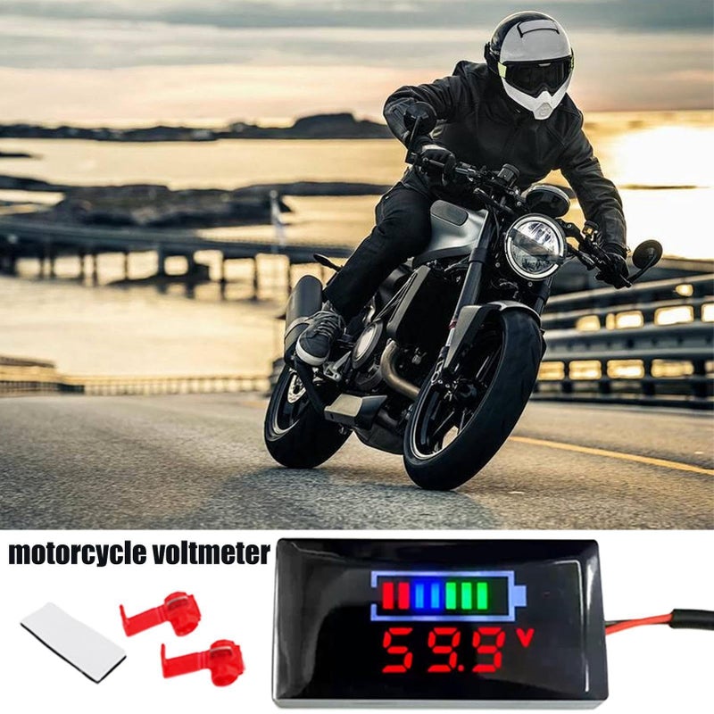 مقياس مراقبة جهد بطارية LED أبيض مع شاشة LCD، جهاز تمديد الجسم - Image 3