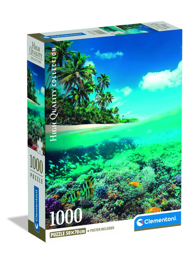 Clementoni Puzzle HQC Summer Paradise + Poster 1000-Pieces | Jigsaw Puzzle | Puzzle for Adults | Challenging Puzzle | Perfect for Stress Reliever and Puzzle Lovers | Made in Italy - Image 1