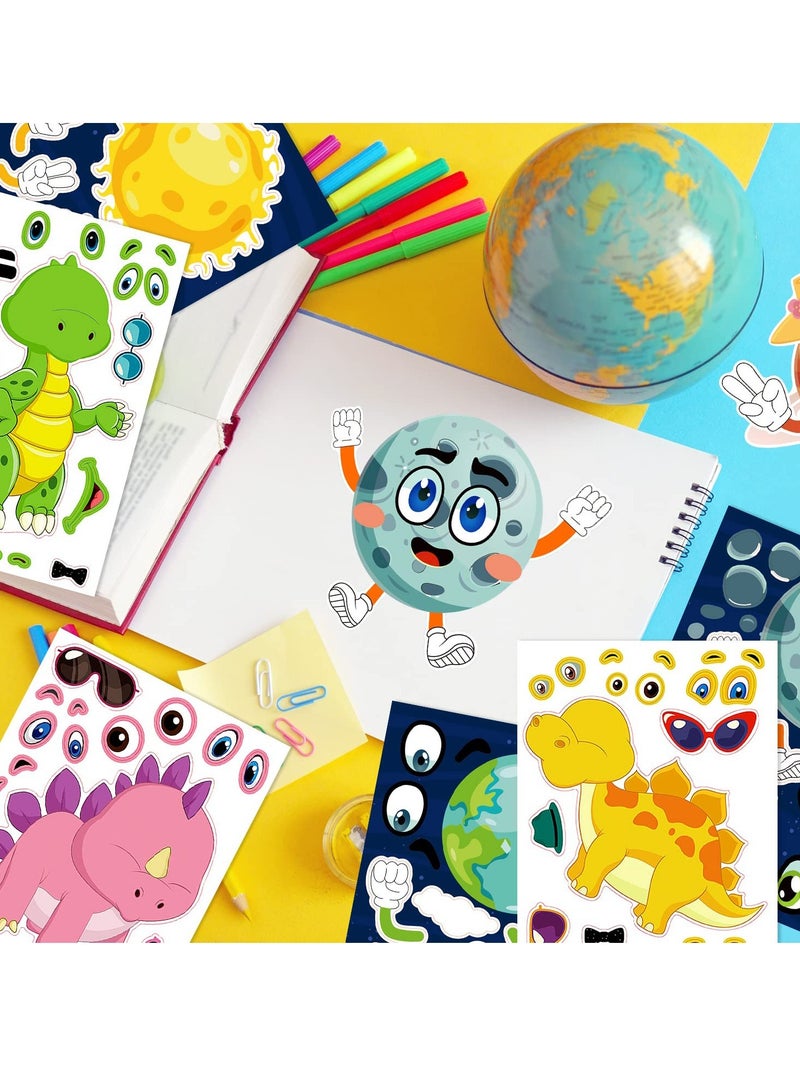 Excefore DIY stickers, Cartoon Animals Wall, 24 Shee Make Your Own Stickers, for Kids Rooms Baby Bedroom Wardrobe Door Decoration Mix And Match Stickers Sheet Craft Sticker, Gift, Party Favors - Image 2