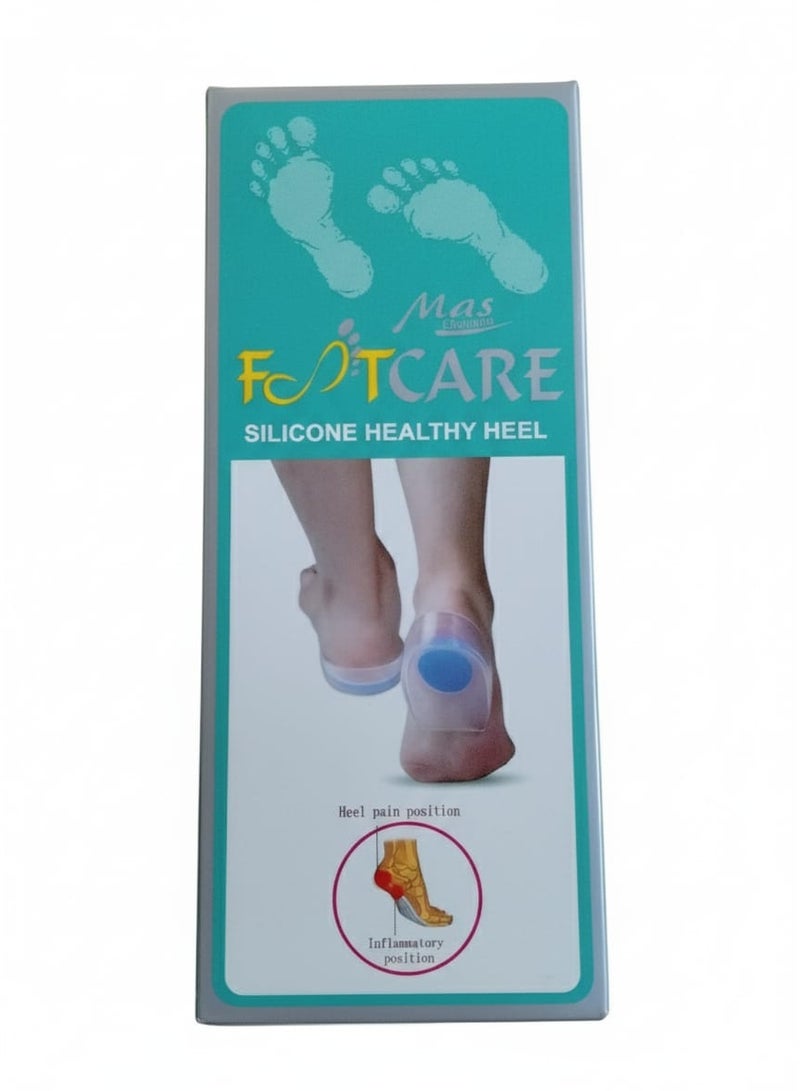 ماس نعال داخلية لدعم قوس القدم مصنوعة من الجل والسيليكون لتقويم العظام للجنسين , مقاسM, شفاف - Image 2