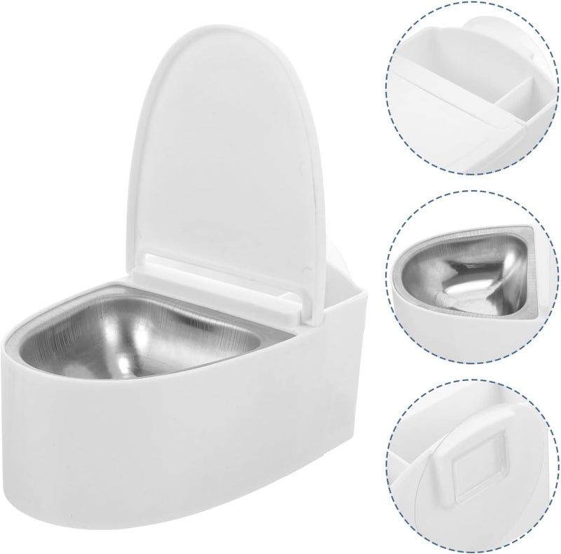 TOYANDONA Wall-mounted Smoking Ashtray Bathroom Ash Can with Lid No Drilling Toilet-shaped Indoor Ashtray for Men Household Smoking Supplies - Image 3