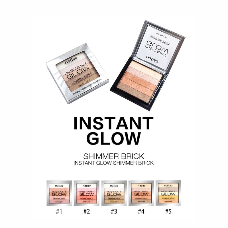 Maliao Instant Glow Shimmer Brick Wash Off 05  Radiant Shimmer  Highlighting  Buildable Smooth Formula  LongLasting Glow  Perfect for Face  Body 9g - Image 3
