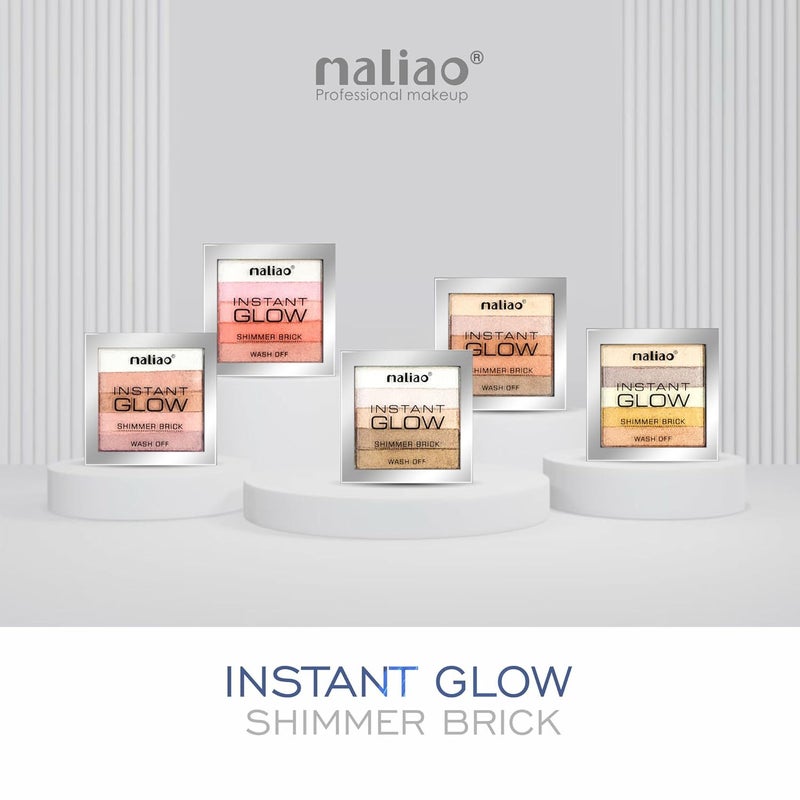 Maliao Instant Glow Shimmer Brick Wash Off 05  Radiant Shimmer  Highlighting  Buildable Smooth Formula  LongLasting Glow  Perfect for Face  Body 9g - Image 4