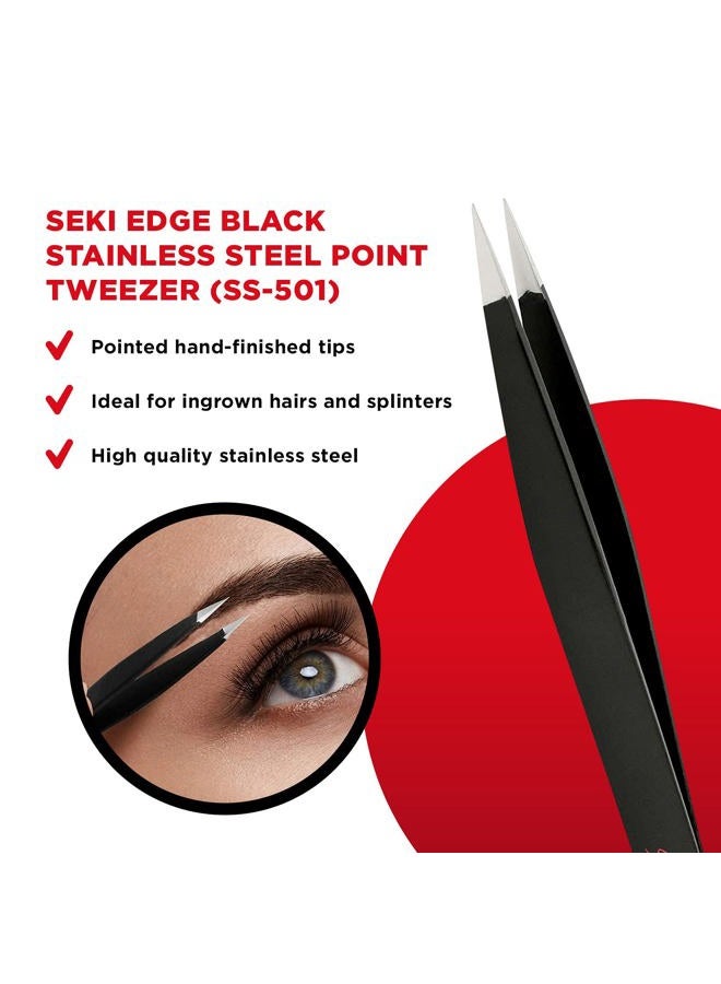 Seki Edge Stainless Steel Point Tweezer, Black by Seki Edge - Image 4