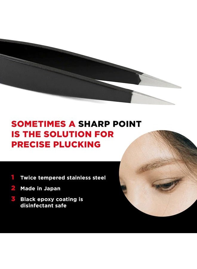 Seki Edge Stainless Steel Point Tweezer, Black by Seki Edge - Image 3