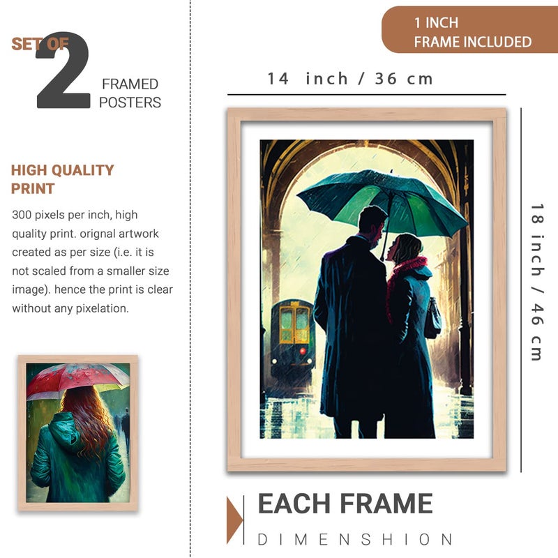 kotart Paintings Modern Art Wall Decor Framed Paintings for Bedroom Room Living Room Framed Wall PostersPaintings with Frame Paintings for Wall Decoration Set of 5 Combo18 - Image 2