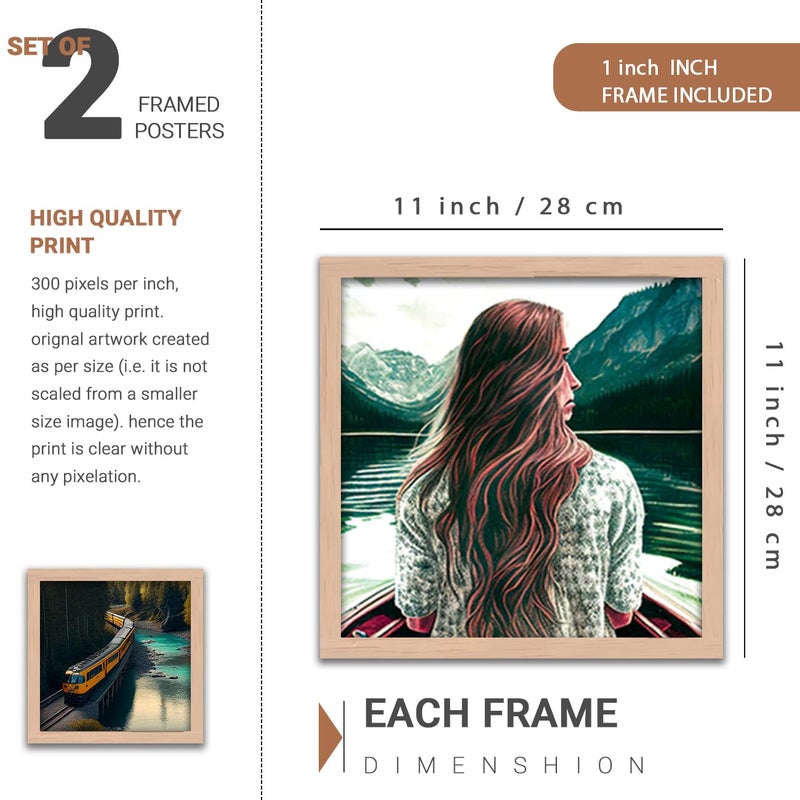 kotart Paintings Modern Art Wall Decor Framed Paintings for Bedroom Room Living Room Framed Wall PostersPaintings with Frame Paintings for Wall Decoration Set of 5 Combo18 - Image 4