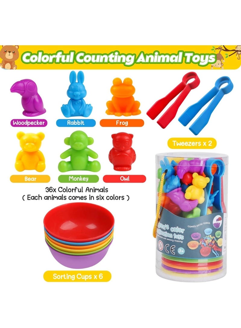 KADRAMA Counting Dinosaur Toys Matching Games with Sorting Cups,Color Sorting and Sensory Training,STEM Montessori Preschool Educational Learning Toys,Gift for Kids Aged 3+Years Old Boys Girls - Image 5