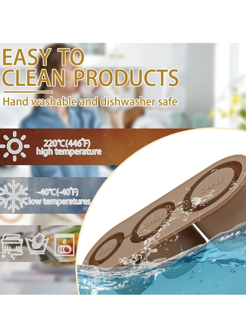 واي آند دي قالب ثلج متوافق مع كؤوس ستانلي – 3 قوالب ثلج أسطوانية مجوفة للكؤوس ٤٠-٣٠ أونصة. مزود بغطاء مقاوم للانسكاب وتصميم سهل الملء. خالٍ من مادة BPA، مثالي للمشروبات والقهوة والكوكتيلات. - Image 3