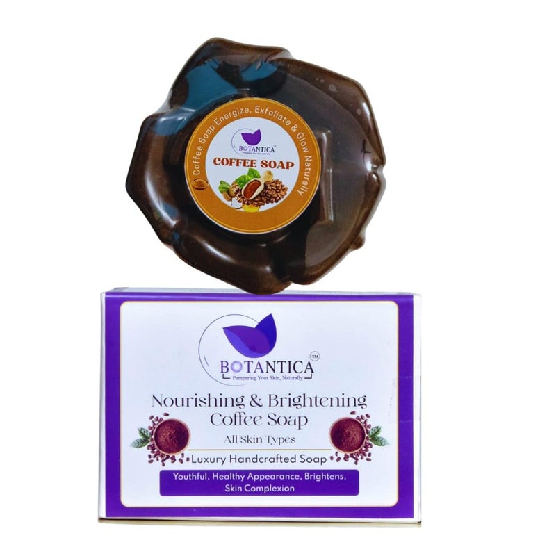BOTANTICA Moisturizing Coffee Bath Soap For Tan Removal , Bathing Soap For Nourishing and Softening Skin - Image 1