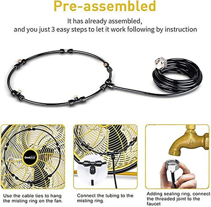 DIY Crafts 8 Pcs Nozzle Mist Set Included Pipe Tap Connector Accessory 8 Nozzle Fan Misting Kit For Convert Connects Fan Wate 8 Pcs Nozzle Mist Set Included Pipe Tap Connector Accessory - Image 5