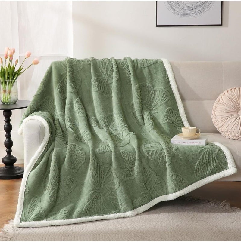 Butterthief Cozy Super Soft Warm Double Layered Kids Sherpa Blanket All Season Baby Blanket for Winter Toddlers Boys & Girls 1-6 Years (Size -100 x 150cm) (Green) - Image 1