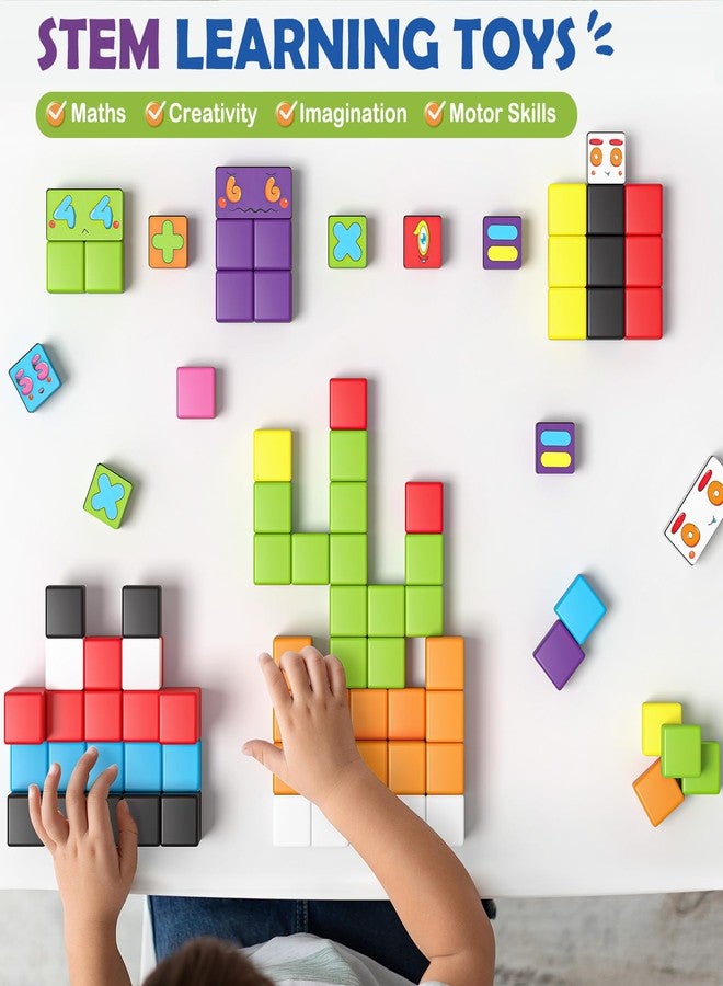Toylogy مجموعة مكعبات البناء المغناطيسية العالمية، ألعاب تعليمية حسية للأطفال الصغار من عمر 3 إلى 5 سنوات، مناسبة للأولاد والبنات، تتضمن ألعاب الأرقام من 1 إلى 10، وهدايا أعياد ميلاد للأطفال من عمر 3 إلى 8 سنوات. - Image 3