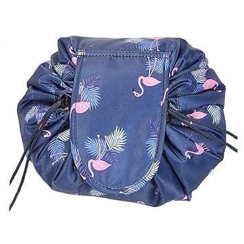 PRITAMA Womens Convenient and Waterproof Multifunction Portable Lazy Travel Cosmetic Storage Makeup Organizer Toiletry Bag with Drawstrings - Image 1