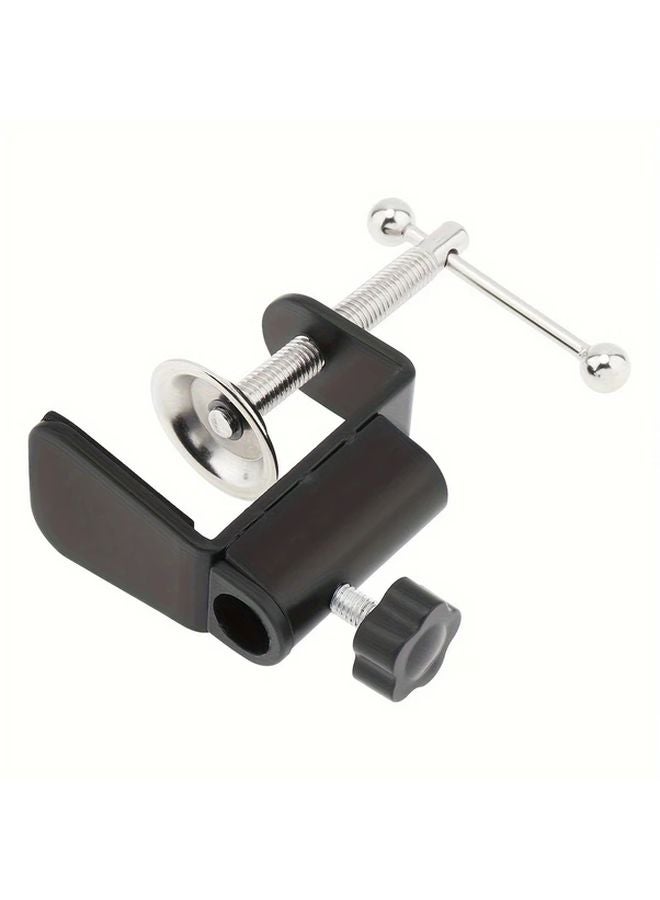 4pcs Black Heavy Duty Metal Lamp Bracket Adjustable Height Angle Mounting Clamp - Image 2