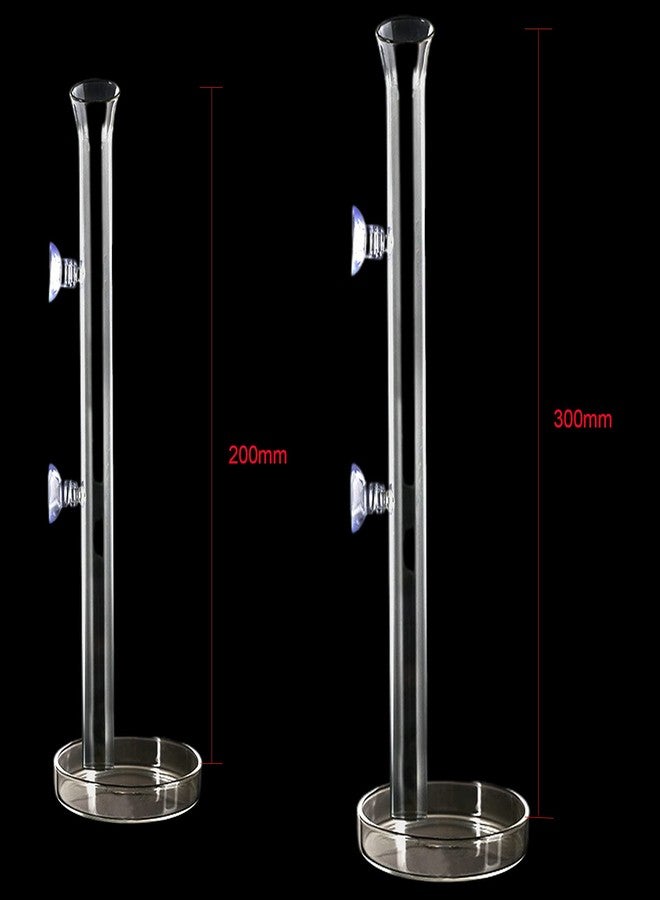 Bilindasly 200MM Aquarium Shrimp Feeding Tube and Dish Tube Glass Fish Feeder Tube with Glass Bowl and Suction Cups for Fish Tank Aquarium Shrimp Fish Dish - Image 2