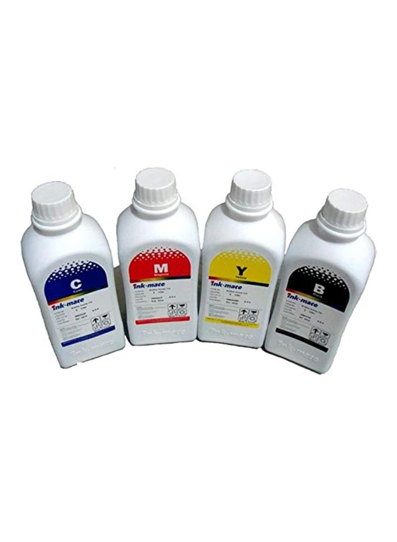 1 Litre 4 Colour Desktop Printer Refill Ink for Refilling Printer Cartridges 
