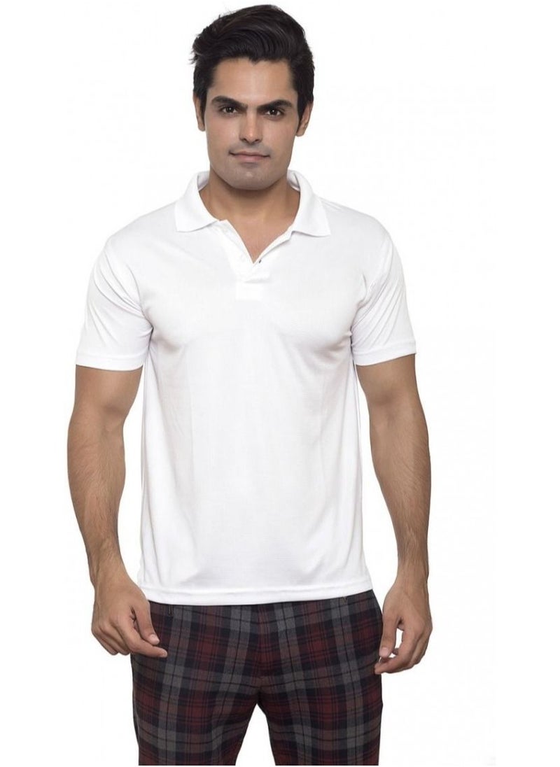 SANTHOME Men's Half Sleeve Polo T-Shirt with UV Protection  - Image 1