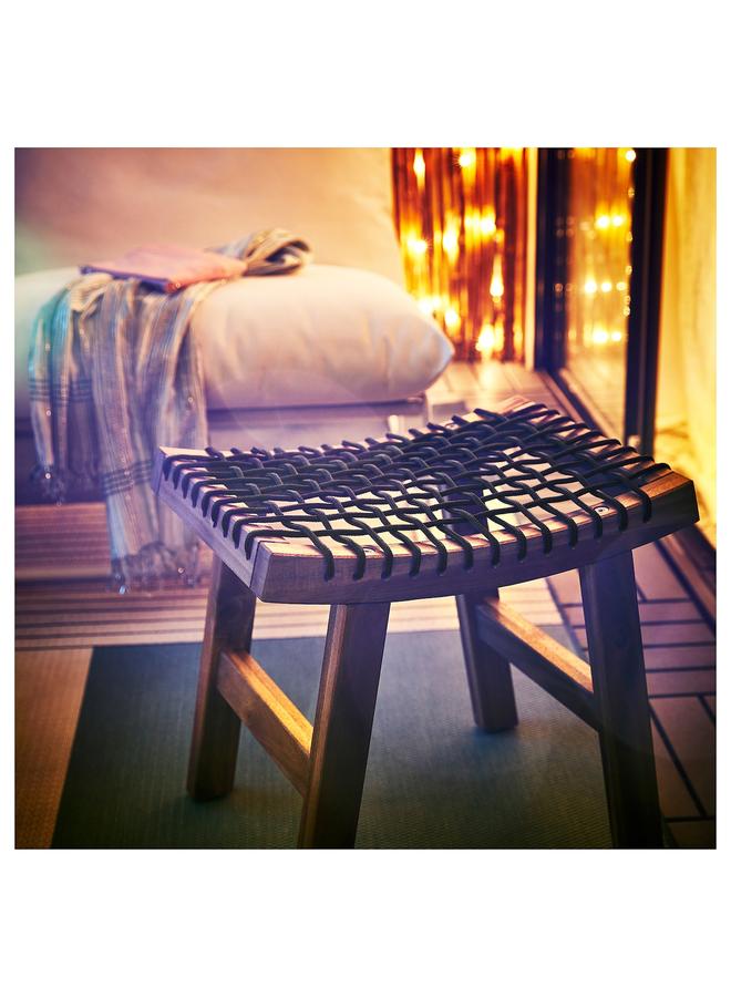 Zaboon Stool, Outdoor, Light Brown Stained, 48X35X43 Cm - Image 3