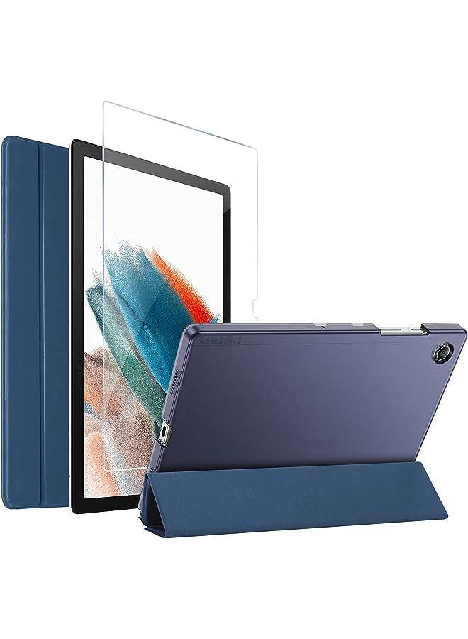 Procases Galaxy Tab A8 10.5 Inch Case with Screen Protector, Slim Stand Hard Shell Protective Smart Cover for Tab A8 10.5" Tablet 2022 Release SM-X200 X205 X207 -Navy - Image 1