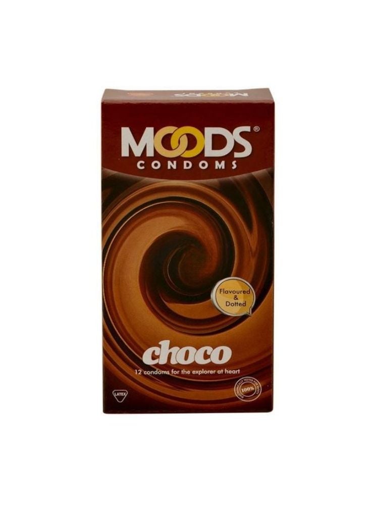 Moods Choco Flavoured Condoms – Smooth Chocolate Scented Latex 12 Pack - Image 2
