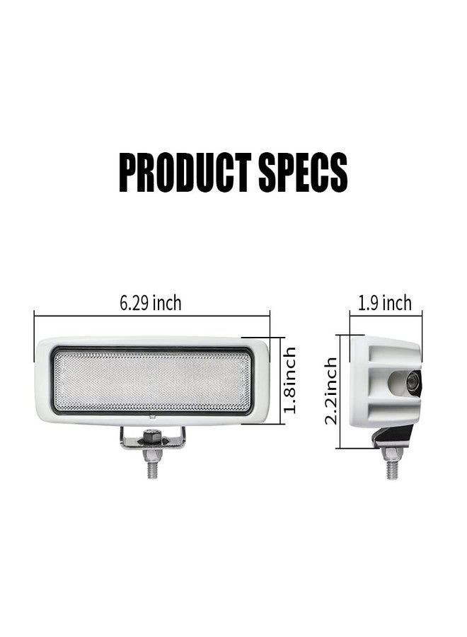 EXZEIT 96W Marine Boat Lights, 180° Beam Spreader Boat Lights For Night Fishing Docking Deck, 6.3Inch, 12/24V - Image 3